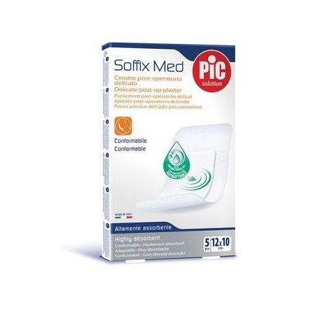 Pic Soffix Med Cerotto Post Operatorio Delicato 10x12 5 Pezzi