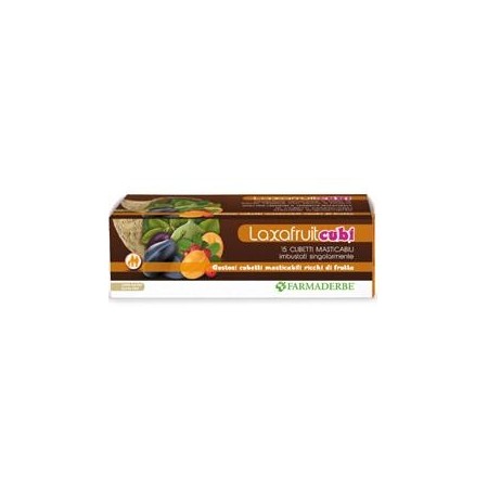 Farmaderbe Laxafruit Integratore Vegetale 15 Cubetti Masticabili