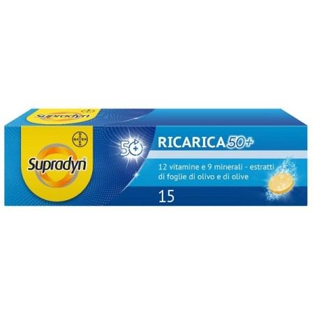 Supradyn Ricarica 50   Integratore di Vitamine C, D, Selenio e Coenzima Q10  Gusto Arancia 15 Compre