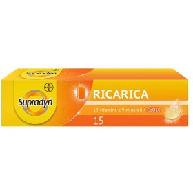 Supradyn Ricarica Integratore di Vitamine, Sali Minerali e Coenzima Q10 15 Compresse Effervescenti