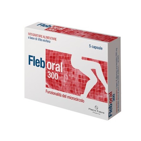 Fleboral 300 mg Integratore Microcircolo 5 Capsule