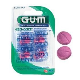 Gum Red-Cote Rivelatore Placca Gusto Ciliegia 12 Pastiglie