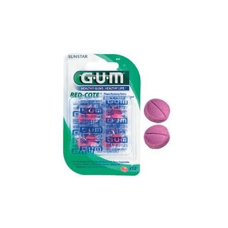 Gum Red-Cote Rivelatore Placca Gusto Ciliegia 12 Pastiglie