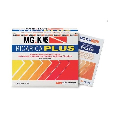 Mg.K Vis Ricarica Plus Integratore Sali Minerali E Vitamine 14 Bustine