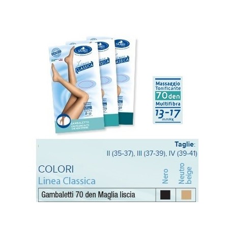 Sauber Linea Classica Gambaletto 70 Den Taglia 2° Colore Beige