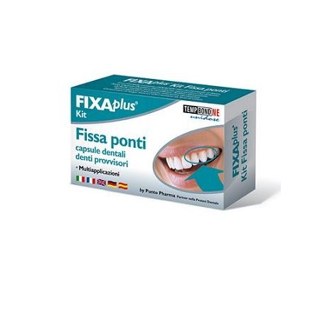 Fixaplus Kit Fissa Ponti Capsule Dentali per Denti Provvisori