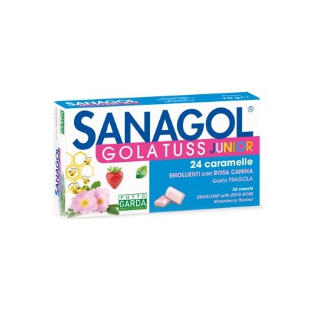 Sanagol Gola Tuss Junior Gusto Fragola 24 Caramelle