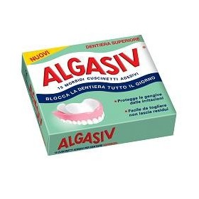 Algasiv Cuscinetti Adesivi Superiori Per Dentiera 15 Pezzi