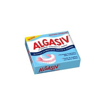 Algasiv Cuscinetti Adesivi Inferiore Per Dentiera 15 Pezzi