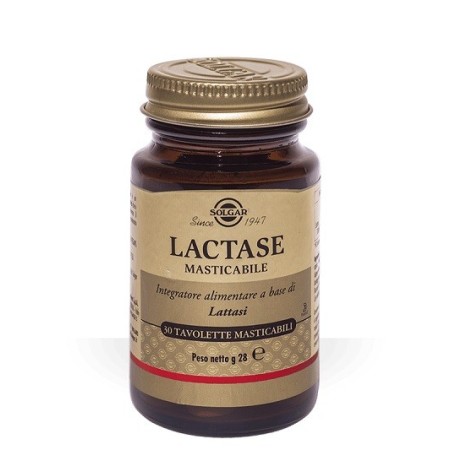 Solgar Lactase Masticabile Integratore Per Intolleranti al Latte 30 Tavolette