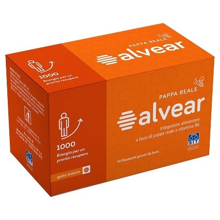 Alvear 1000 Integratore Energetico Con Pappa Reale Gusto Arancia 10 Flaconcini