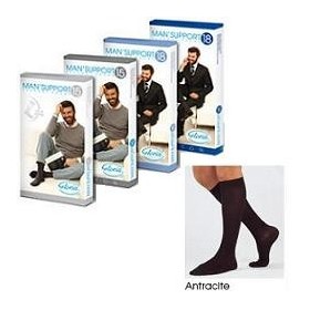 Gloria Med Man'Support 15 Gambaletto In Cotone Taglia 2 Colore Antracite 1 Paio