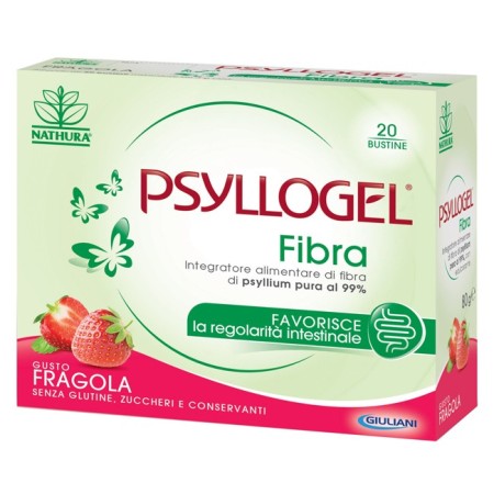 Psyllogel Fibra Integratore Intestinale Gusto Fragola Senza Zucchero 20 Bustine