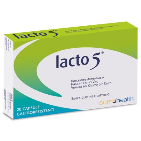 Lacto 5 Integratore Fermenti Lattici 20 Capsule