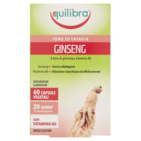 Equilibra Ginseng Integratore Energia Fisica e Mentale 60 Capsule Vegetali