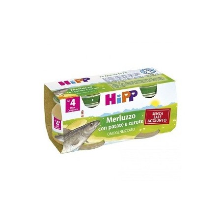 Hipp Biologico Omogeneizzato Merluzzo 2 x 80 g