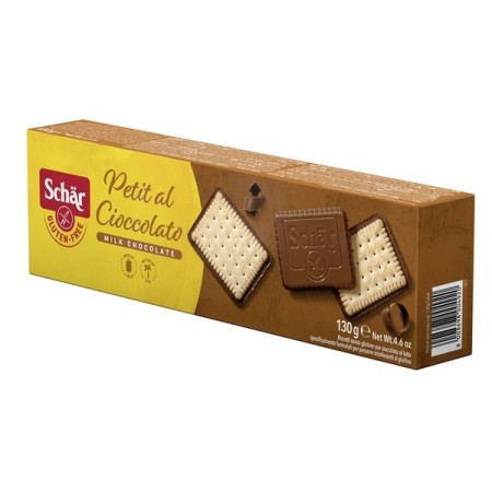 Schar Petit Al Cioccolato Biscotti Senza Glutine Con Cioccolato Al Latte 130 g
