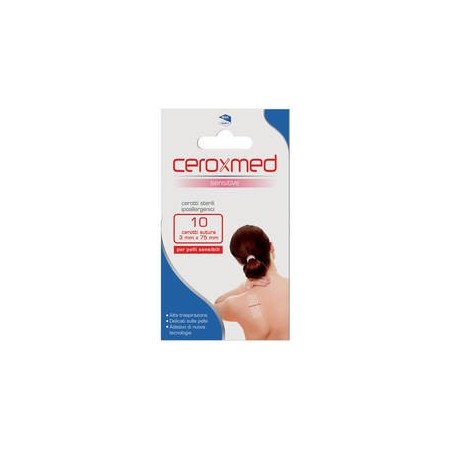 Ceroxmed Sensitive Cerotto Sutura 3x75 mm 10 Pezzi