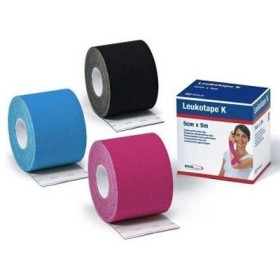 Leukotape K Taping Cerotto Elastico Azzurro 5x500 cm