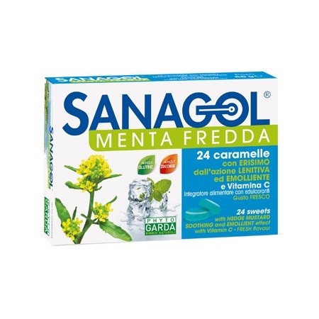 Sanagol Menta Fredda Integratore 24 Caramelle