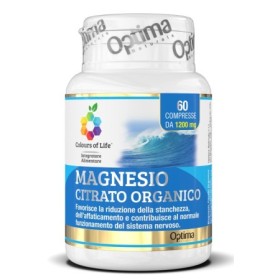 Optima Colours of Life Magnesio Citrato Integratore Sistema Nervoso 60 Compresse