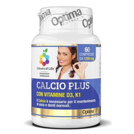Optima Colours Of Life Calcio Plus Integratore Vitamina D3 e K1 60 Compresse