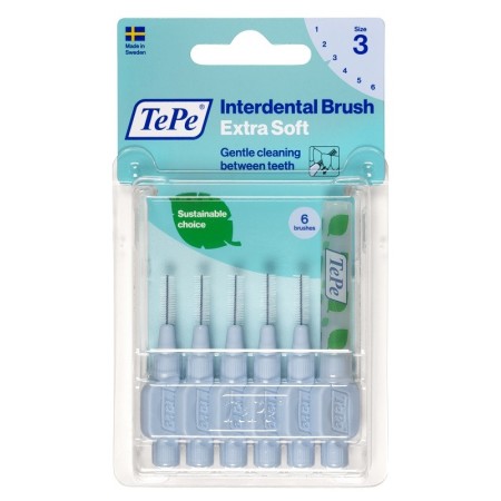 TePe Scovolino X-Soft Con Filamenti Extra Soffici Blu Misura 0,6 mm