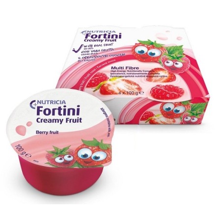 Fortini Creamy Integratore Nutrizionale Ai Frutti Rossi 4 Coppette