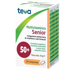 Teva Multivitaminico Senior Integratore Vitamine e Minerali 30 Compresse