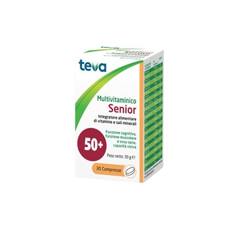 Teva Multivitaminico Senior Integratore Vitamine e Minerali 30 Compresse