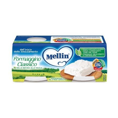 Mellin Omogeneizzato Al Formaggino 2 x 80 g