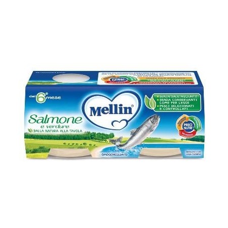 Mellin Omogeneizzato di Salmone 2 x 80 g