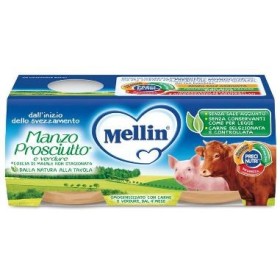 Mellin Omogeneizzato di Manzo e Prosciutto 2 x 80 g