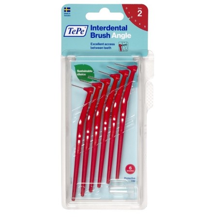 TePe Angle Scovolino Angolato Interdentale Rosso 6 Pezzi 0,5 mm