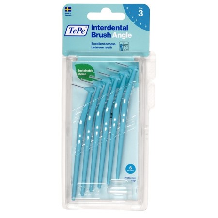 TePe Angle Scovolino Angolato Con Filo Interdentale Blu 0,6 mm