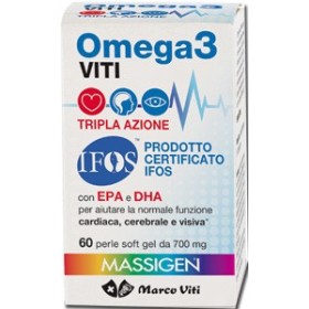 Omega 3 Viti Integratore Benessere Cardiaco 60 Perle