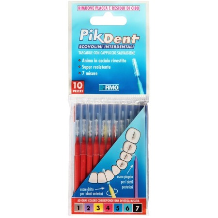 Pikdent Scovolino Interdentale 4 Rosso 0,7 mm 10 Pezzi