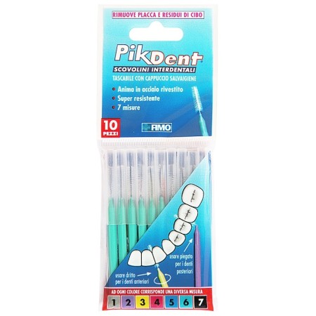 Pikdent Scovolino Interdentale 6 Verde 1 mm 10 Pezzi
