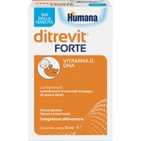 Humana Ditrevit Forte Integratore Vitamina D e DHA Gocce 15 ml