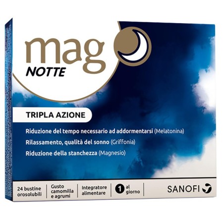 Mag Notte Integratore Sonno con Magnesio 24 Bustine