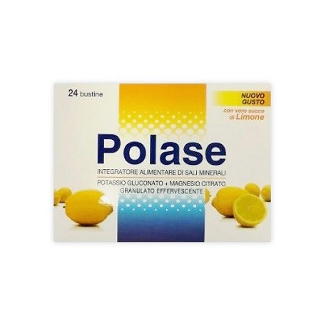 Polase Classico Integratore Sali Minerali con Magnesio e Potassio Gusto Limone 24 Bustine