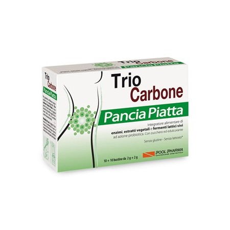 Trio Carbone Pancia Piatta Integratore Contro Gonfiore Addominale 10 10 Bustine