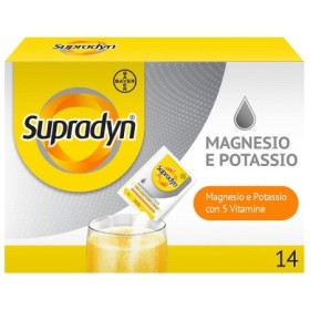 Supradyn Magnesio e Potassio, Integratore Sport con Vitamine B, Vitamina C e Minerali 14 Bustine Eff
