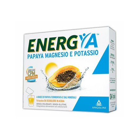 Energya Papaya Magnesio e Potassio Integratore Sali Minerali 14 Bustine