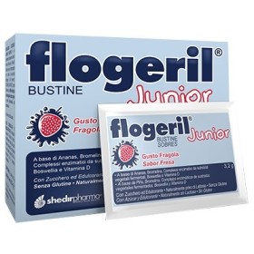 Flogeril Junior Integratore Alla Fragola 20 Bustine