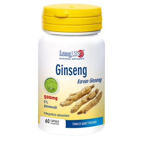 Longlife Ginseng 5% Integratore Energetico 60 Capsule