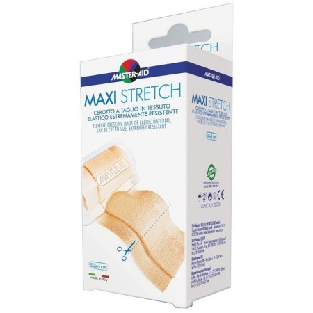 Master Aid Maxi Stretch Cerotto A Taglio Elastico Color Pelle Ipoallergenico 50x6 cm