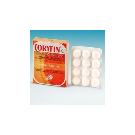 Coryfin C Senza Zucchero Caramelle Agli Agrumi Integratore 24 Pezzi