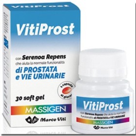 Massigen Vitiprost Integratore Prostata e Vie Urinarie 30 Perle Softgel