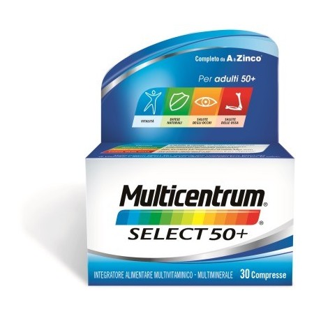 Multicentrum Select 50  Integratore Multivitaminico Multiminerale 30 Compresse